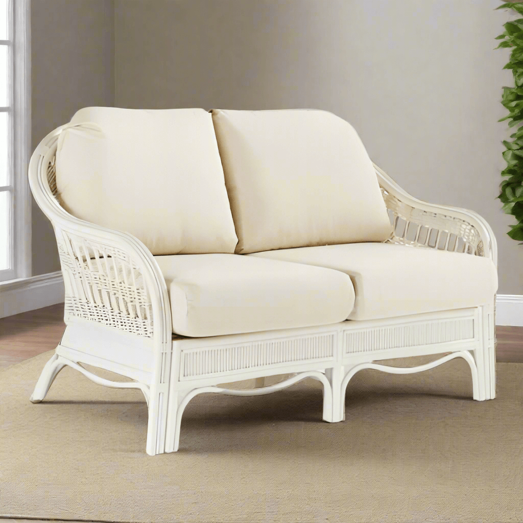 South Sea Rattan Bermuda Wicker Indoor Loveseat