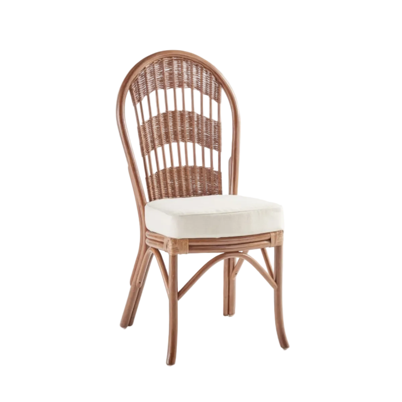 South Sea Rattan Bermuda Wicker Indoor Side Chair