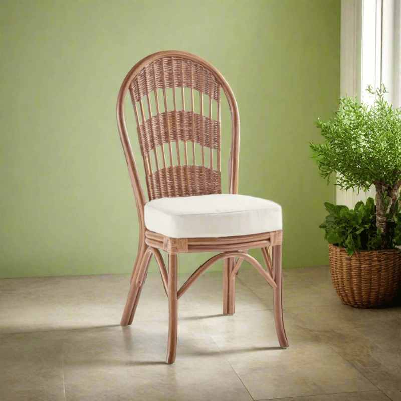 South Sea Rattan Bermuda Wicker Indoor Side Chair