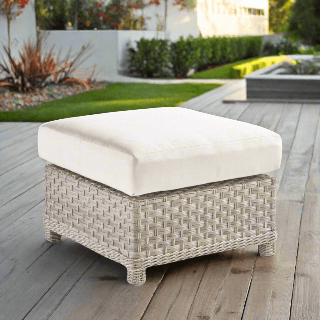 South Sea Rattan Mayfair Wicker Outdoor Ottoman