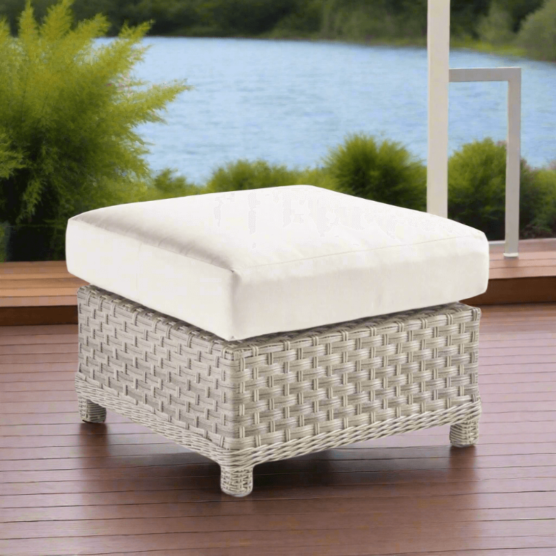 South Sea Rattan Mayfair Wicker Outdoor Ottoman