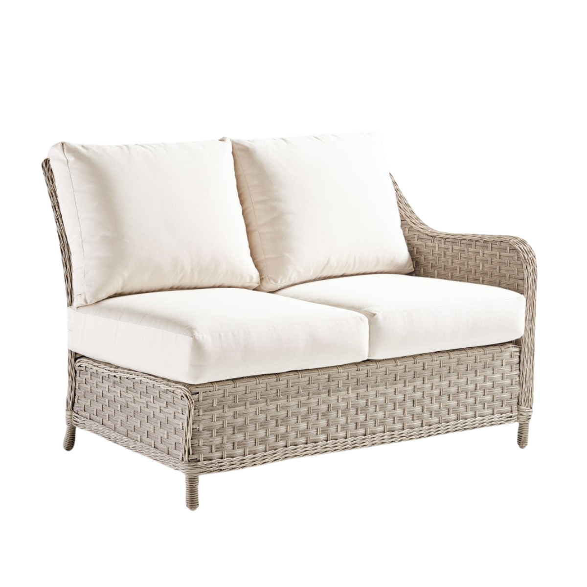 South Sea Rattan Mayfair Wicker Outdoor Right Arm Loveseat