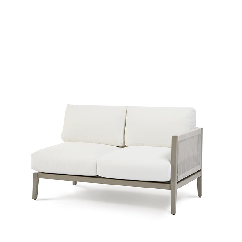South Sea Rattan Nicole Aluminum Outdoor Right Arm Patio Loveseat