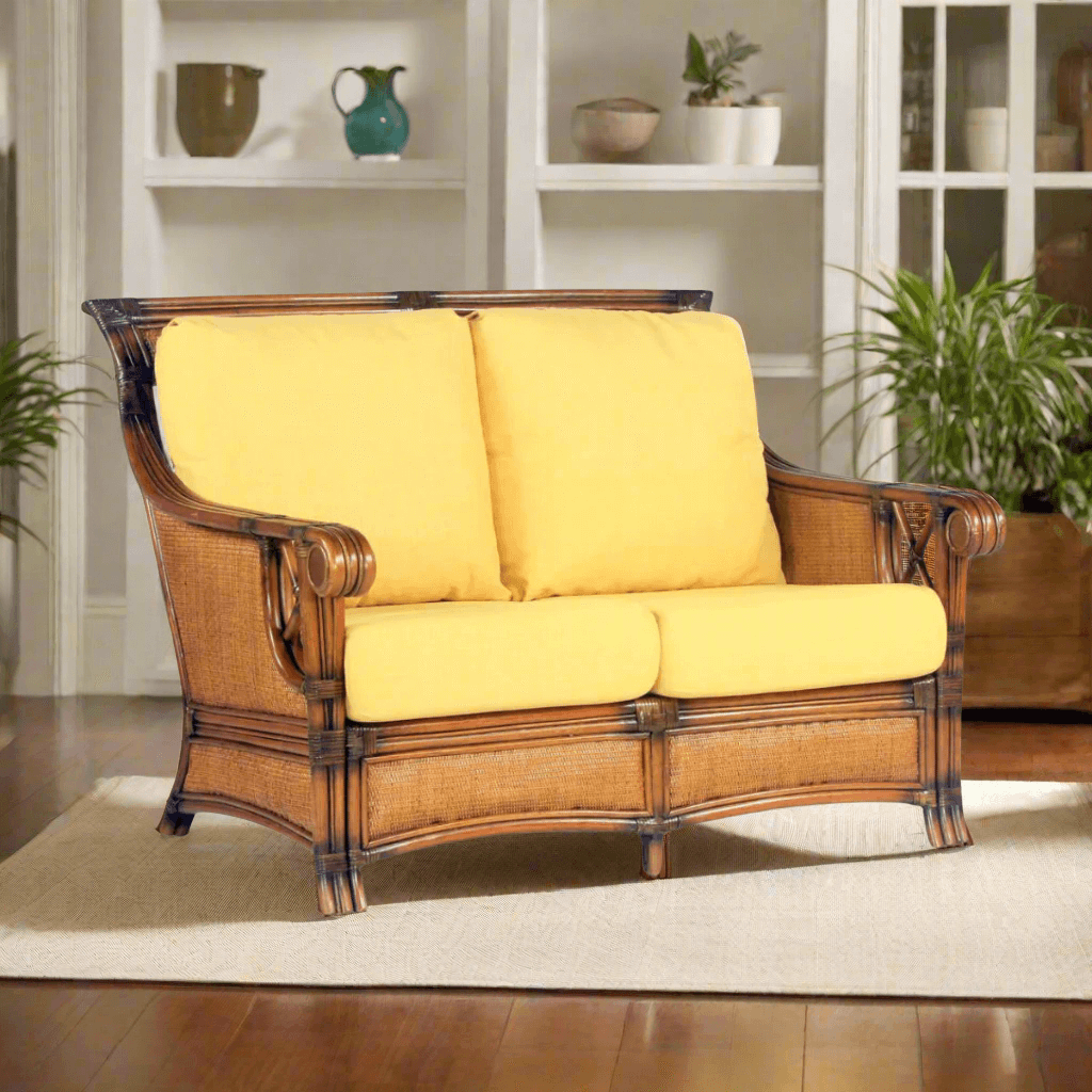 South Sea Rattan Pacifica Rattan Indoor Loveseat
