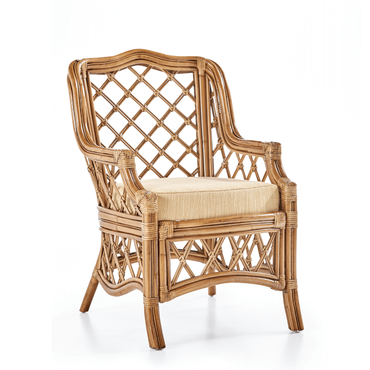 South Sea Rattan Nadine Rattan Indoor Dining Arm Chair