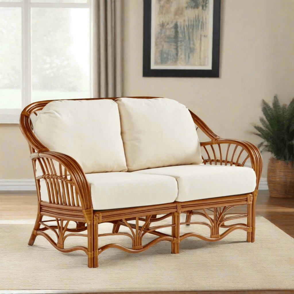 South Sea Rattan Palm Harbor Rattan Indoor Loveseat