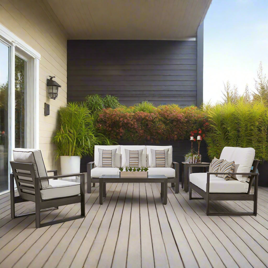 South Sea Rattan Ryan Aluminum Outdoor Lounge Set