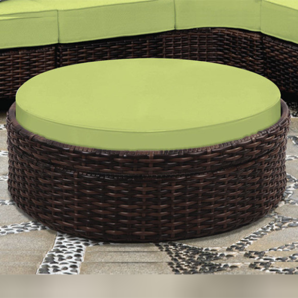 South Sea Rattan Saint Tropez Outdoor Round Wicker Ottoman