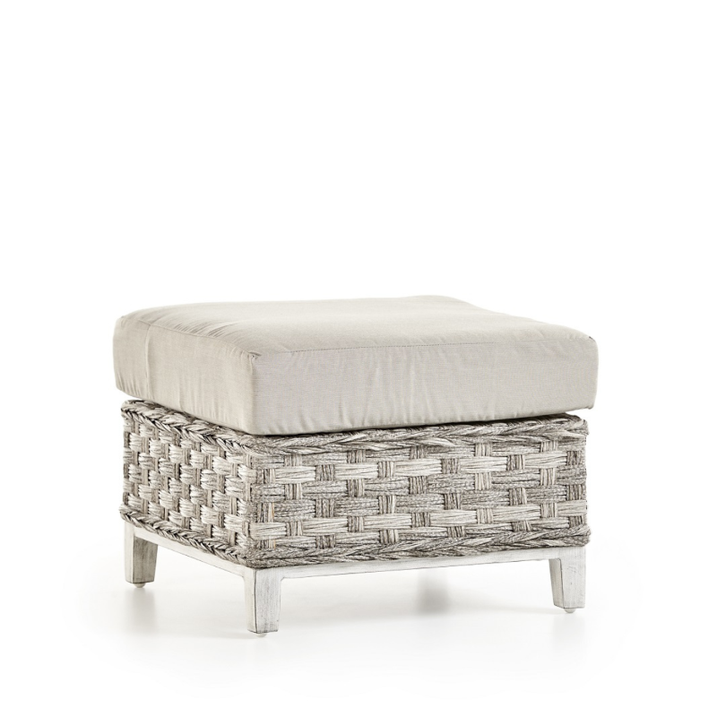 South Sea Rattan Grand Isle Wicker Outdoor Ottoman