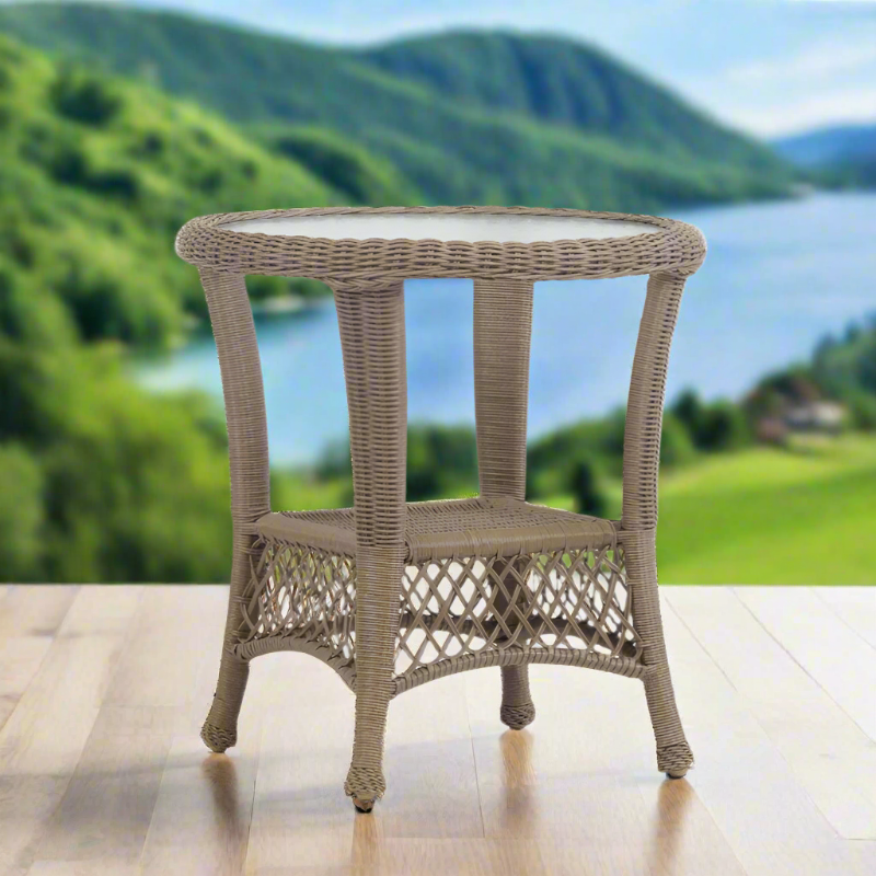 South Sea Rattan Savannah Wicker Outdoor End Table