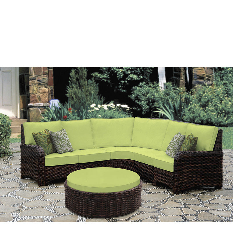 South Sea Rattan Saint Tropez Outdoor Wicker Sectional Set