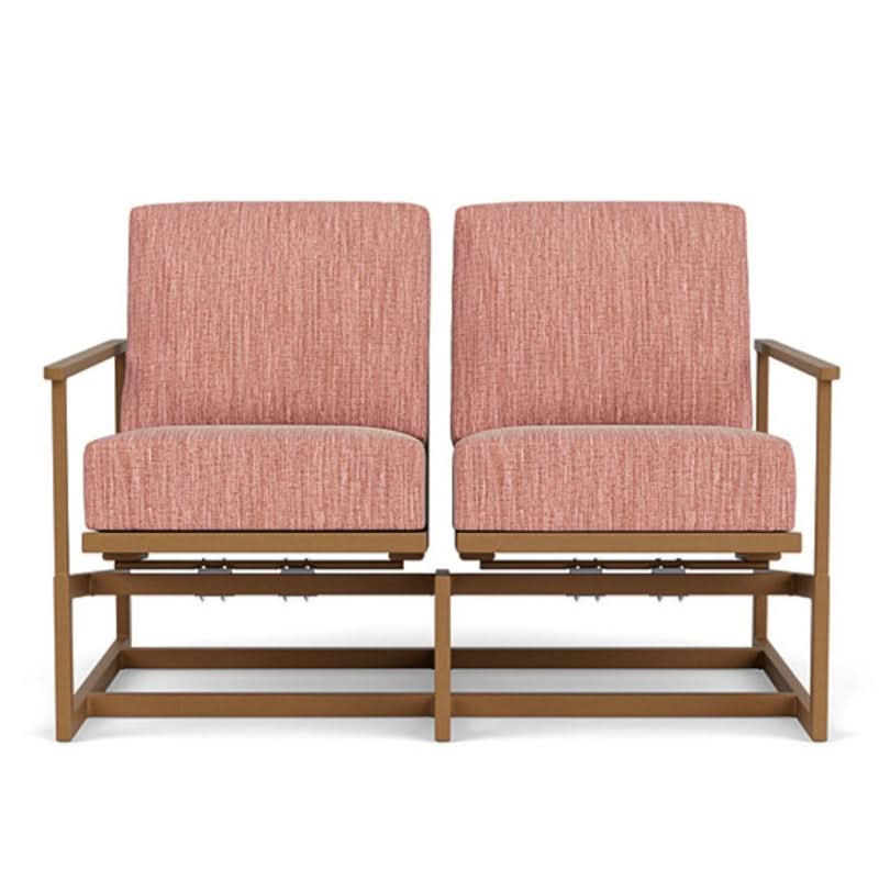 Lloyd Flanders Summit Aluminum Outdoor Spring Rocker Loveseat