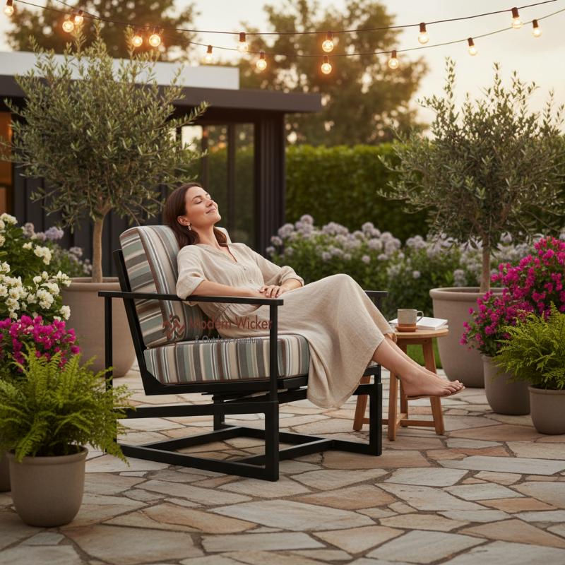 Lloyd Flanders Summit Aluminum Outdoor Spring Rocker Chair