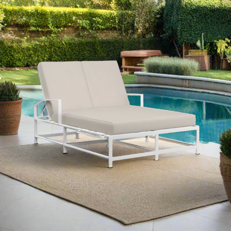 Sunset West Bristol Aluminum Outdoor Double Chaise