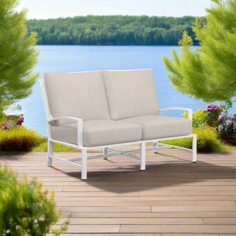 Sunset West Bristol Aluminum Outdoor Loveseat