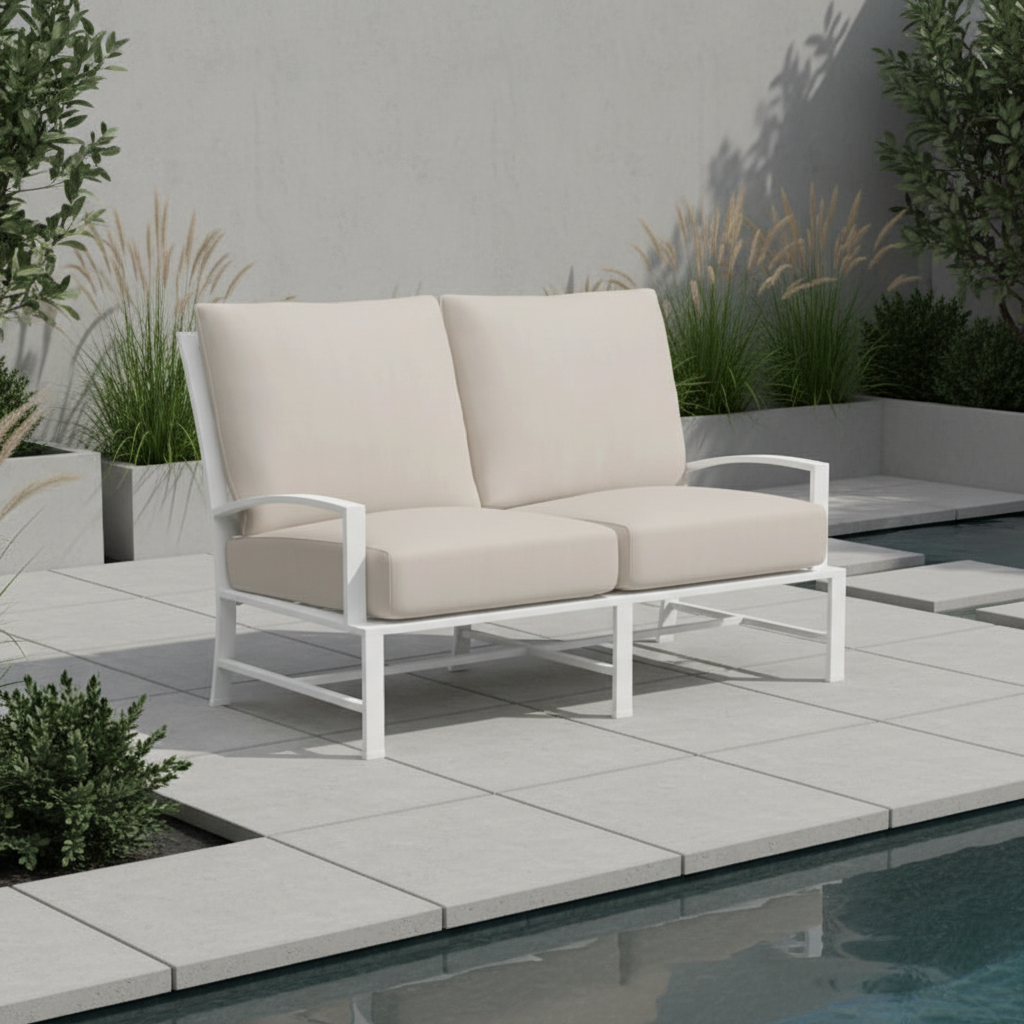 Sunset West Bristol Aluminum Outdoor Loveseat