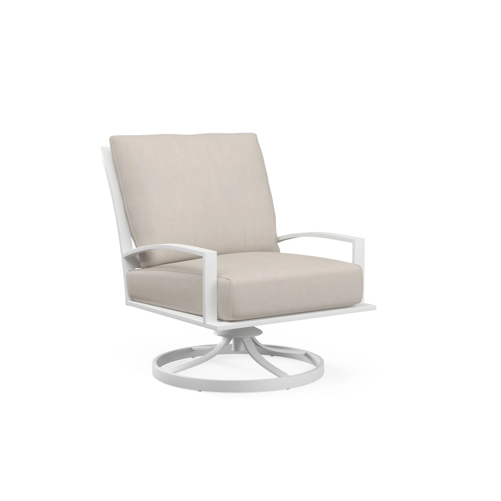 Sunset West Bristol Aluminum Outdoor Swivel Rocking Club Chair