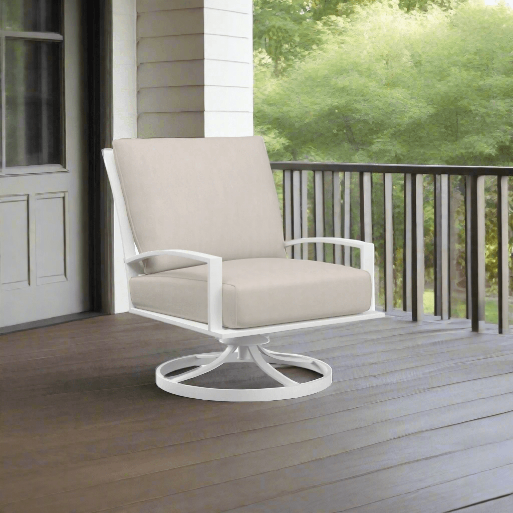 Sunset West Bristol Aluminum Outdoor Swivel Rocking Club Chair