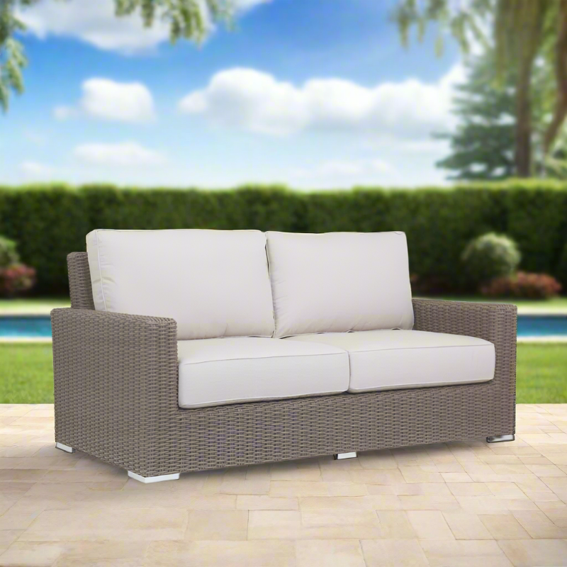 Sunset West Coronado Wicker Outdoor Loveseat With Cushions