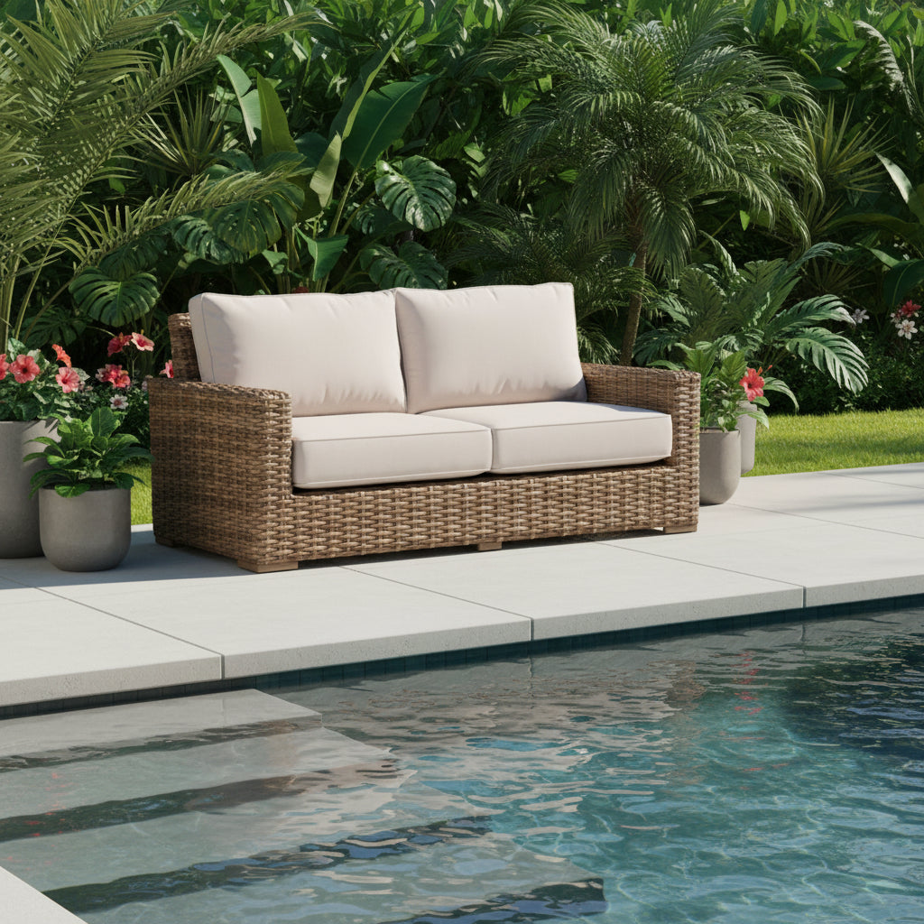 Sunset West Havana Wicker Outdoor Loveseat