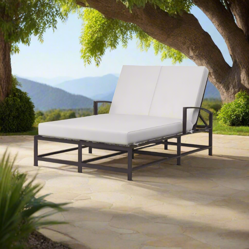 Sunset West La Jolla Aluminum Outdoor 2-Person Double Chaise
