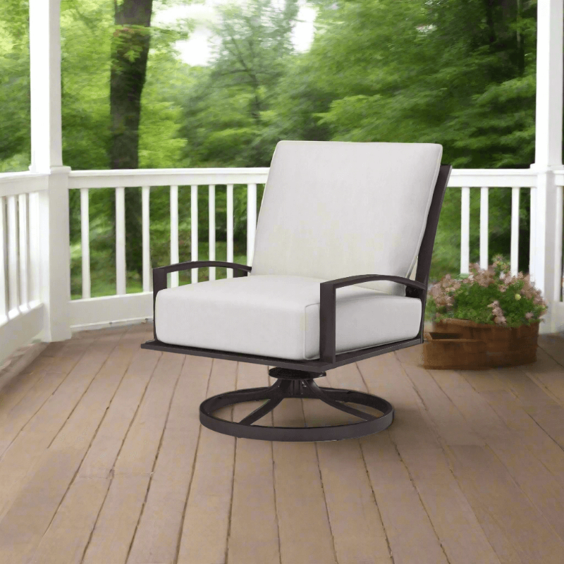 Sunset West La Jolla Aluminum Outdoor Swivel Rocking Club Chair