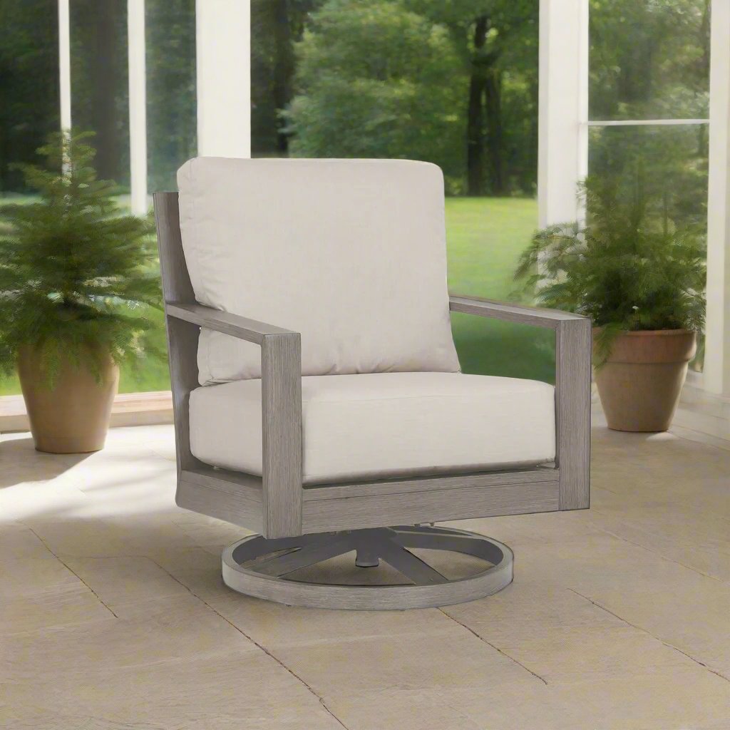 Sunset West Laguna Aluminum Outdoor Swivel Club Rocker