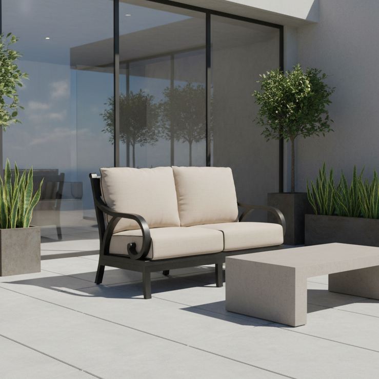 Sunset West Monterey Aluminum Outdoor Loveseat