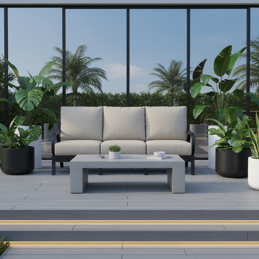 Sunset West Monterey Aluminum Outdoor Sofa