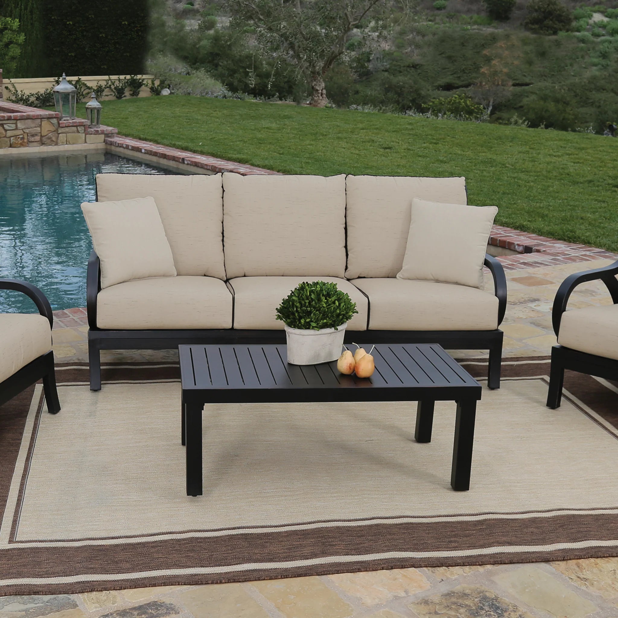 Sunset West Monterey Aluminum Outdoor Sofa