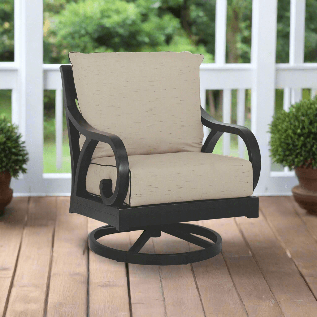 Sunset West Monterey Aluminum Outdoor Swivel Rocking Club Chair