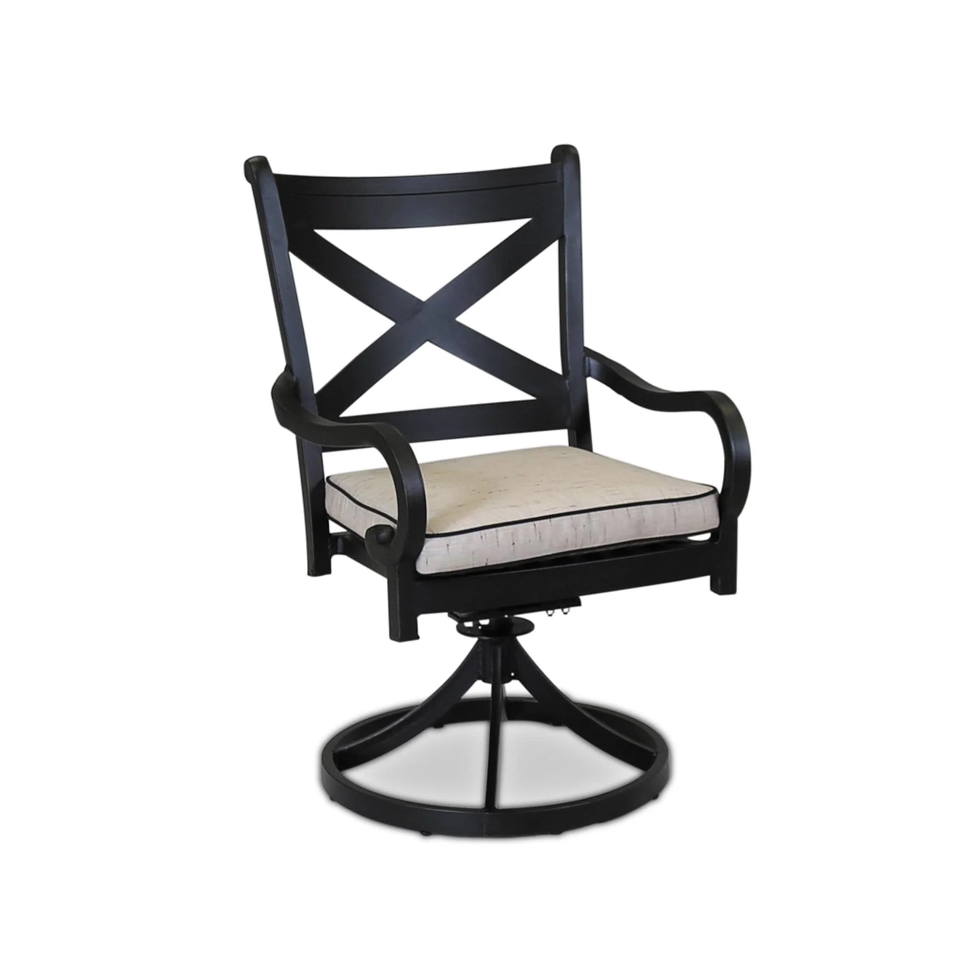 Sunset West Monterey Aluminum Outdoor Swivel Rocking Dining Chair