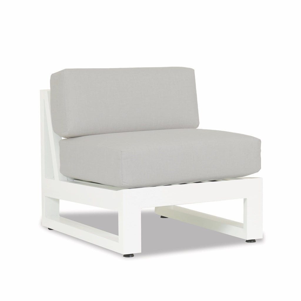 Sunset West Newport Aluminum Outdoor Armless Club Chair