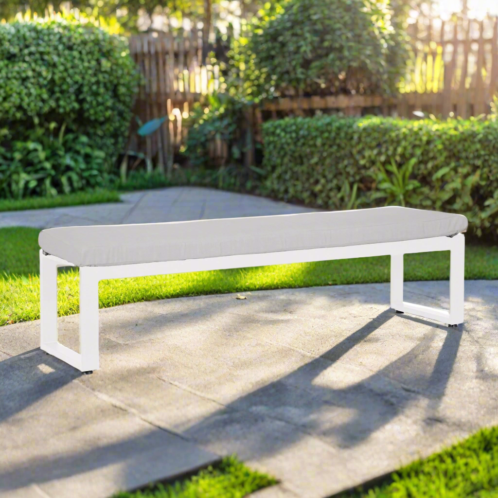 Sunset West Newport Aluminum Outdoor Dining Bench