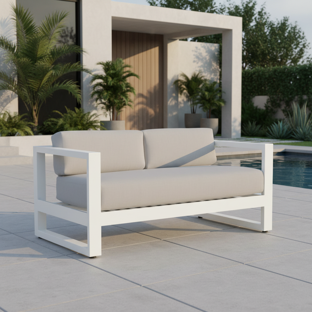 Sunset West Newport Aluminum Outdoor Loveseat
