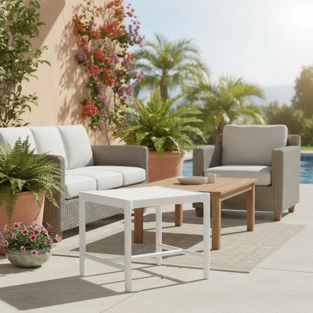 Sunset West Sabbia Aluminum Outdoor End Table
