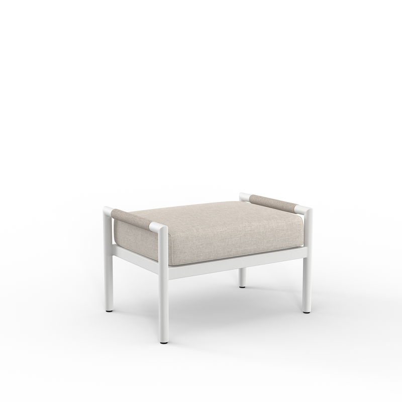 Sunset West Sabbia Aluminum Rope Outdoor Ottoman