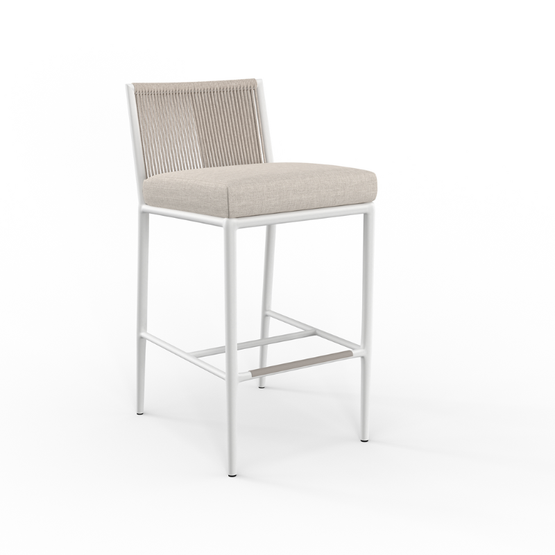 Sunset West Sabbia Aluminum Rope Outdoor Counter Stool