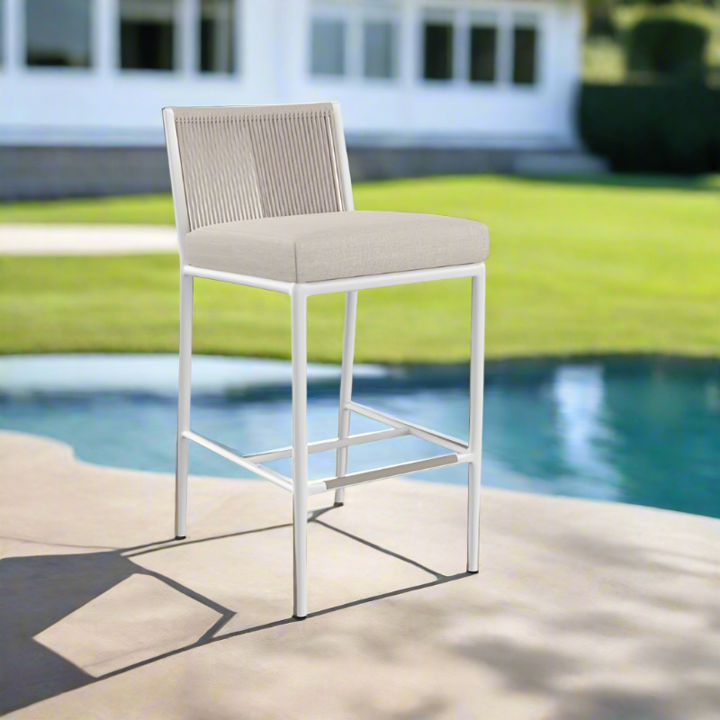 Sunset West Sabbia Aluminum Rope Outdoor Counter Stool