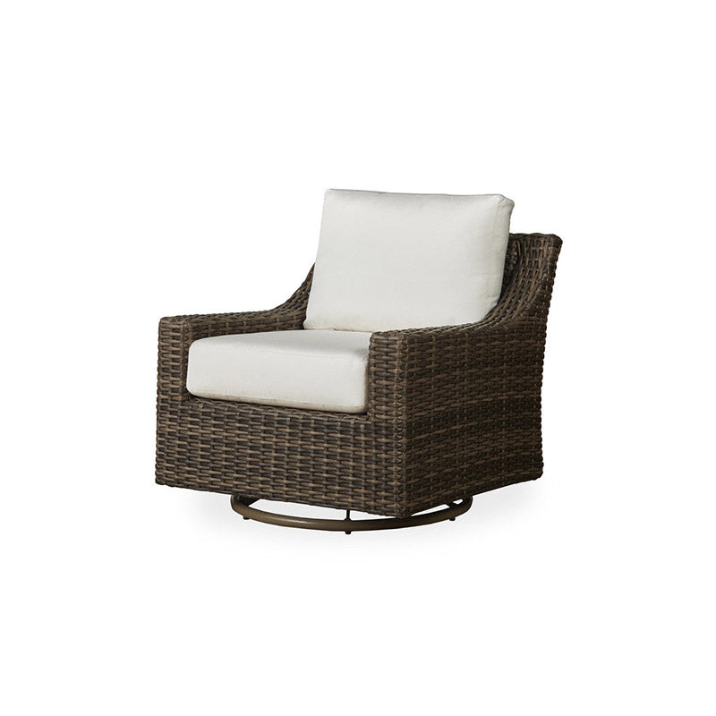 Lloyd Flanders Mesa Woven Vinyl Outdoor Swivel Glider Lounge Chair
