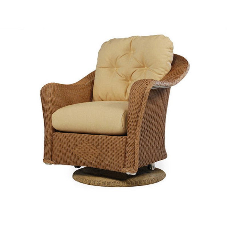 Lloyd Flanders Reflections Wicker Outdoor Swivel Glider Lounge Chair
