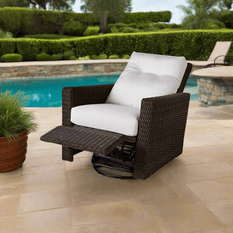 Lloyd Flanders Mesa Woven Vinyl Outdoor Glider Recliner