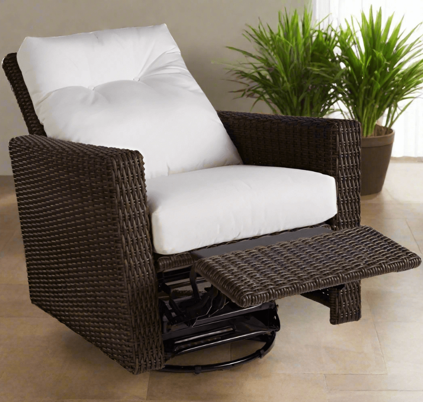 Lloyd Flanders Mesa Woven Vinyl Outdoor Glider Recliner