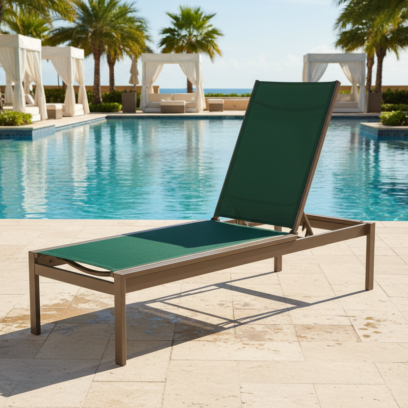 Telescope Casual Kendall Sling Stacking High Bed Armless Chaise