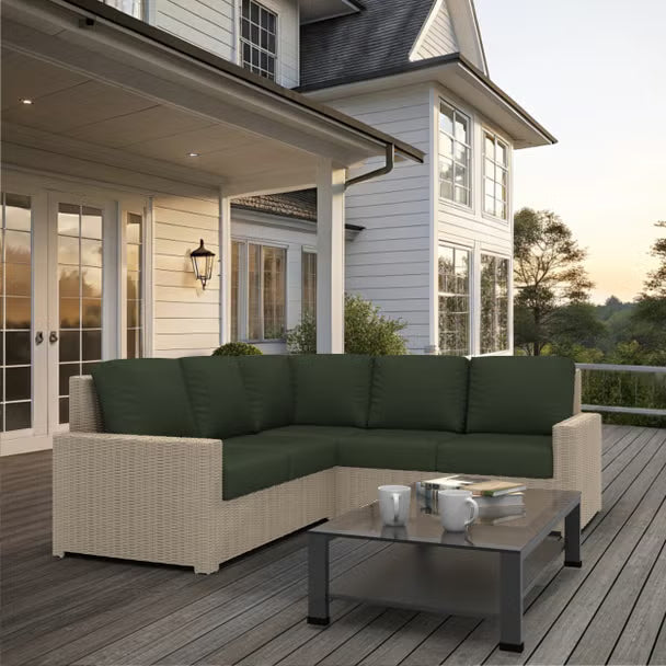 NorthCape International Terraza Wicker Outdoor 5-Person Sectional Set