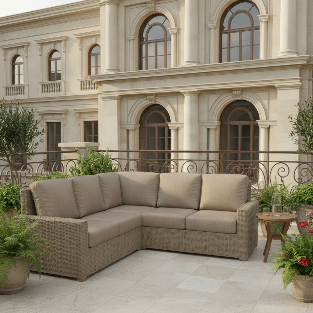 NorthCape International Terraza Wicker Outdoor 5-Person Sectional Set