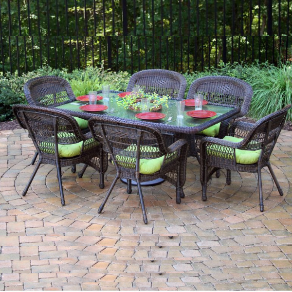 Resin patio dining best sale table