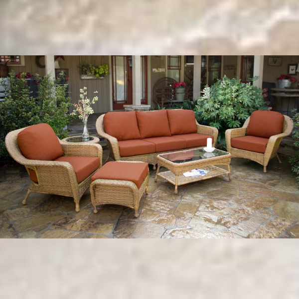 Tortuga Outdoor Sea Pines Resin Wicker Patio Furniture Set With Sofa