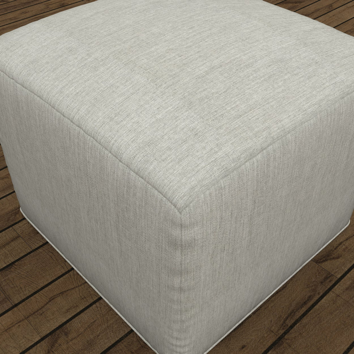 Forever Patio Tuscino Recycled Poly Lumber Outdoor Cube Ottoman
