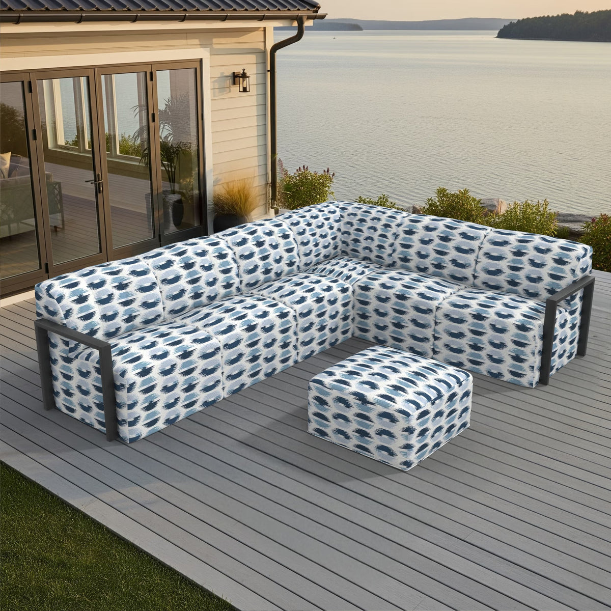 Forever Patio Tuscino Recycled Poly Lumber Outdoor 6-Person Conversation Set